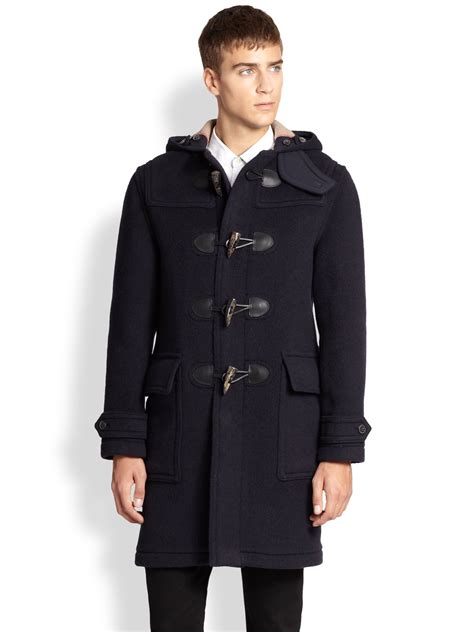 burberry dufflecoat herren blau|burberry duffle coat men.